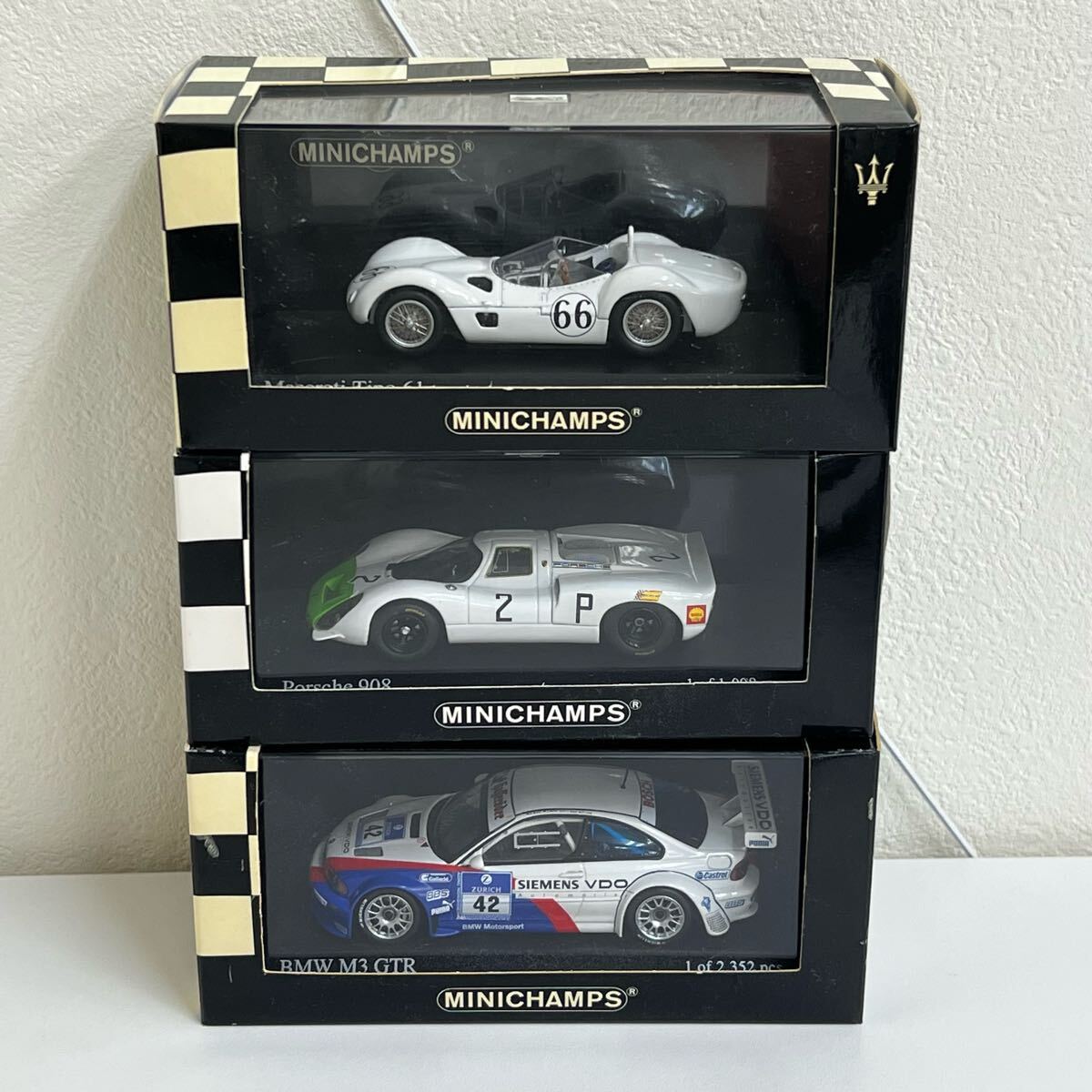 ミニチャンプス マセラティ ティーポ 61　ポルシェ 908　BMW M3 GTR　まとめて